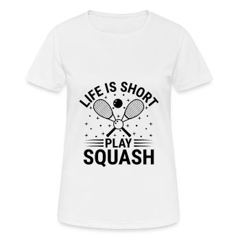 Squashspieler Squash-Tennisspieler Raquetball-Spor - Frauen T-Shirt atmungsaktiv - Weiß - Vorne - AI Model Female 172 dark (172cm)