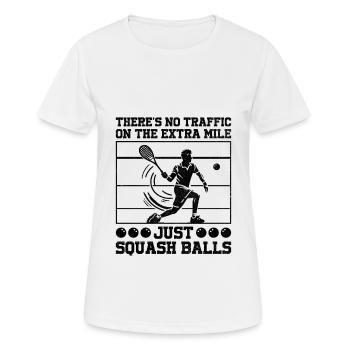 Squashspieler Squash-Tennisspieler Raquetball-Spor - Frauen T-Shirt atmungsaktiv - Weiß - Vorne - AI Model Female 172 dark (172cm)