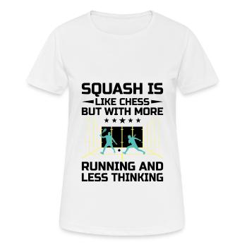 Squashspieler Squash-Tennisspieler Raquetball-Spor - Frauen T-Shirt atmungsaktiv - Weiß - Vorne - AI Model Female 172 dark (172cm)