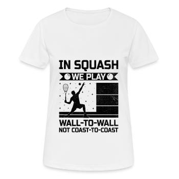 Squashspieler Squash-Tennisspieler Raquetball-Spor - Frauen T-Shirt atmungsaktiv - Weiß - Vorne - AI Model Female 172 dark (172cm)