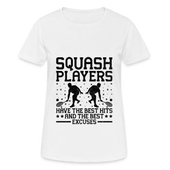Squashspieler Squash Tennisspieler Raquetball Spor - Frauen T-Shirt atmungsaktiv - Weiß - Vorne - AI Model Female 172 dark (172cm)