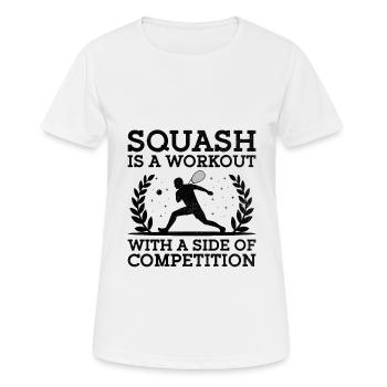Squashspieler Squash Tennisspieler Raquetball Spor - Frauen T-Shirt atmungsaktiv - Weiß - Vorne - AI Model Female 172 dark (172cm)