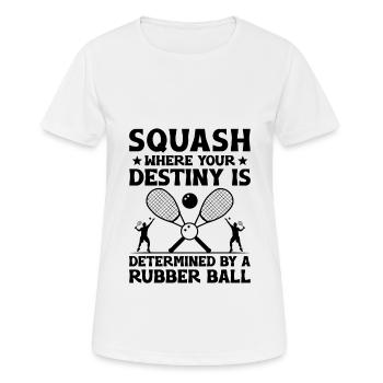 Squashspieler Squash-Tennisspieler Raquetball-Spor - Frauen T-Shirt atmungsaktiv - Weiß - Vorne - AI Model Female 172 dark (172cm)