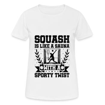 Squashspieler Squash Tennisspieler Raquetball Spor - Frauen T-Shirt atmungsaktiv - Weiß - Vorne - AI Model Female 172 dark (172cm)
