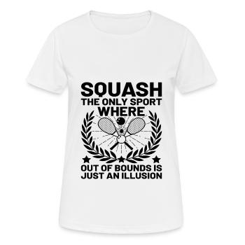 Squashspieler Squash-Tennisspieler Raquetball-Spor - Frauen T-Shirt atmungsaktiv - Weiß - Vorne - AI Model Female 172 dark (172cm)