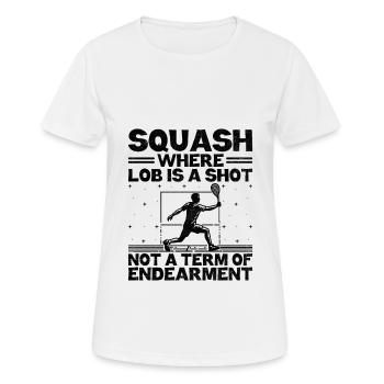 Joueur de squash Joueur de squash Joueur de tennis Raquetball Spor - T-shirt respirant Femme - blanc - Devant - AI Model Female 172 dark (172cm)