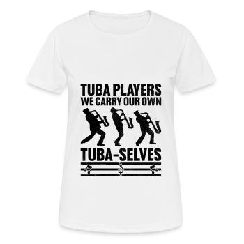 Blaskapelle Sprüche Lustige Marschinstrumente - Frauen T-Shirt atmungsaktiv - Weiß - Vorne - AI Model Female 172 dark (172cm)