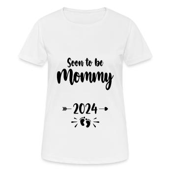 Mommy Soon To Be Mom 2024 Mother Pregnant Kids Mot - Women's Breathable T-Shirt - white - Front - AI Model Female 172 dark (172cm)