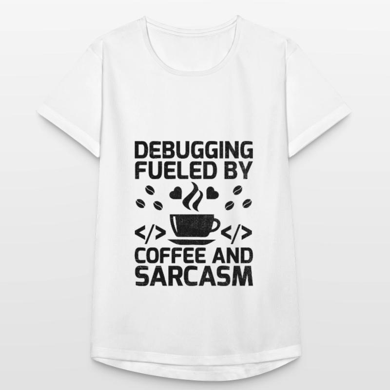 Café Codage Programmeur Codeur Développeur Nerd Coff T-shirt respirant Femme