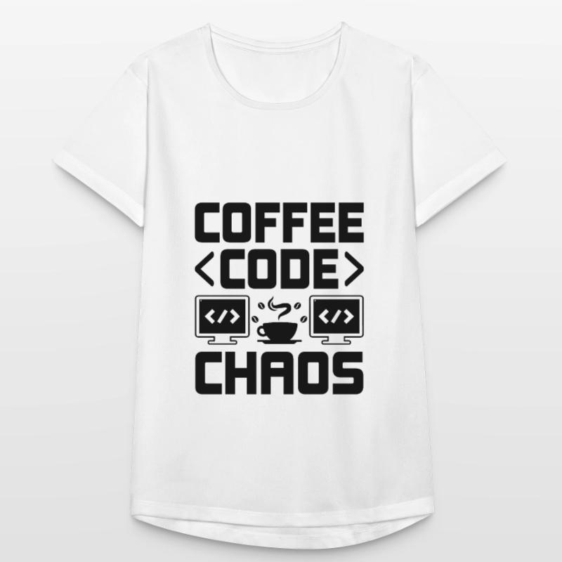 Kaffee-Codierung Programmierer Programmierer Entwickler Nerd Coff Frauen T-Shirt atmungsaktiv
