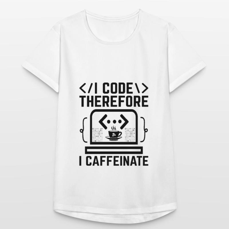 Kaffee-Codierung Programmierer Programmierer Entwickler Nerd Coff Frauen T-Shirt atmungsaktiv