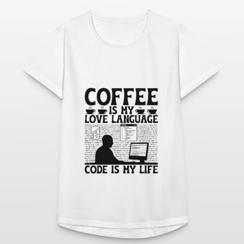 Kaffee-Codierung Programmierer Programmierer Entwickler Nerd Coff Frauen T-Shirt atmungsaktiv