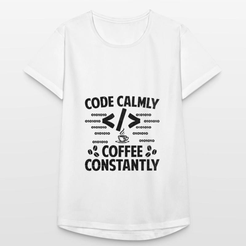 Kaffee-Codierung Programmierer Programmierer Entwickler Nerd Coff Frauen T-Shirt atmungsaktiv