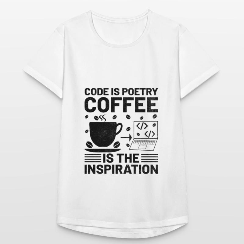 Café Codage Programmeur Codeur Développeur Nerd Coff T-shirt respirant Femme