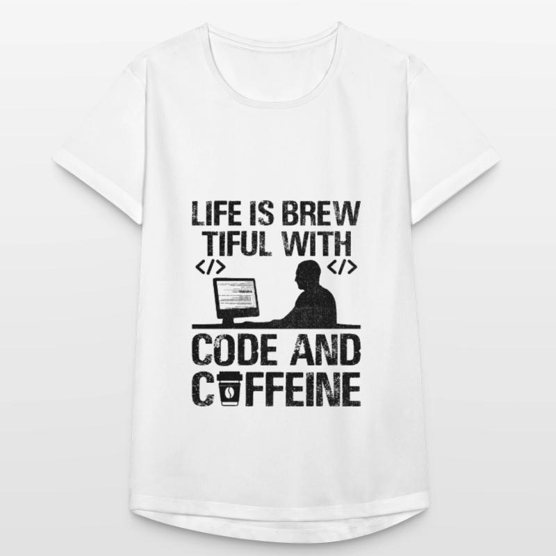 Kaffee-Codierung Programmierer Programmierer Entwickler Nerd Coff Frauen T-Shirt atmungsaktiv