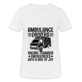 Ambulance Drivers Raging Towards Emergencies EMS D - Women's Breathable T-Shirt - white - Front - AI Model Female 172 dark (172cm)