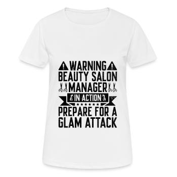 SPA Manager Job Wellness Funny SPA Management Sayi - Women's Breathable T-Shirt - white - Front - AI Model Female 172 dark (172cm)