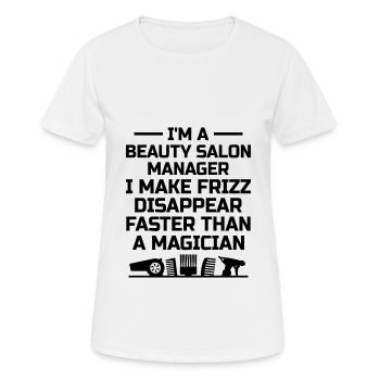 SPA Manager Job Wellness Funny SPA Management Sayi - Women's Breathable T-Shirt - white - Front - AI Model Female 172 dark (172cm)