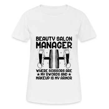 SPA Manager Job Wellness Funny SPA Management Sayi - Women's Breathable T-Shirt - white - Front - AI Model Female 172 dark (172cm)