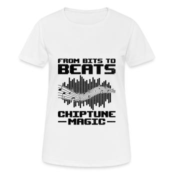 Chiptune, mélomane, groove au son des bips et du bloo - T-shirt respirant Femme - blanc - Devant - AI Model Female 172 dark (172cm)