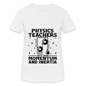 Professeur de sciences Professeur d’école Biologie Chimie P - T-shirt respirant Femme - blanc - Devant - AI Model Female 172 dark (172cm)