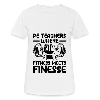 Professeur d’éducation physique Professeurs d’éducation physique École Spor - T-shirt respirant Femme - blanc - Devant - AI Model Female 172 dark (172cm)