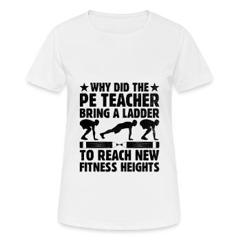 Professeur d’éducation physique Professeurs d’éducation physique École Spor - T-shirt respirant Femme - blanc - Devant - AI Model Female 172 dark (172cm)