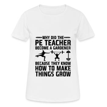 Professeur d’éducation physique Professeurs d’éducation physique École Spor - T-shirt respirant Femme - blanc - Devant - AI Model Female 172 dark (172cm)