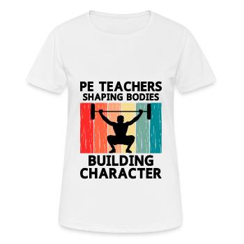 Professeur d’éducation physique Professeurs d’éducation physique École Spor - T-shirt respirant Femme - blanc - Devant - AI Model Female 172 dark (172cm)