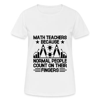 Mathelehrer Schullehrer Lustige Mathelehrer S - Frauen T-Shirt atmungsaktiv - Weiß - Vorne - AI Model Female 172 dark (172cm)