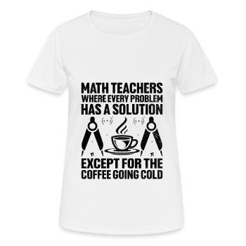 Mathelehrer Schullehrer Lustige Mathelehrer S - Frauen T-Shirt atmungsaktiv - Weiß - Vorne - AI Model Female 172 dark (172cm)