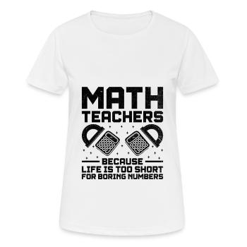 Mathelehrer Schullehrer Lustige Mathelehrer S - Frauen T-Shirt atmungsaktiv - Weiß - Vorne - AI Model Female 172 dark (172cm)
