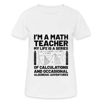 Mathelehrer Schullehrer Lustige Mathelehrer S - Frauen T-Shirt atmungsaktiv - Weiß - Vorne - AI Model Female 172 dark (172cm)