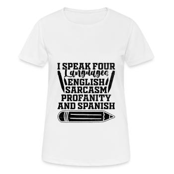 Foreign Language Teacher School Languages Teachers - Women's Breathable T-Shirt - white - Front - AI Model Female 172 dark (172cm)