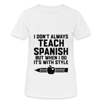 Foreign Language Teacher School Languages Teachers - Women's Breathable T-Shirt - white - Front - AI Model Female 172 dark (172cm)