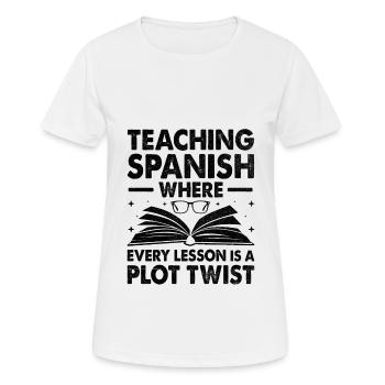 Foreign Language Teacher School Languages Teachers - Women's Breathable T-Shirt - white - Front - AI Model Female 172 dark (172cm)