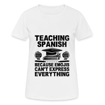 Foreign Language Teacher School Languages Teachers - Women's Breathable T-Shirt - white - Front - AI Model Female 172 dark (172cm)