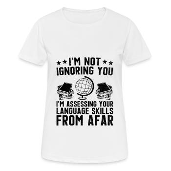 Foreign Language Teacher School Languages Teachers - Women's Breathable T-Shirt - white - Front - AI Model Female 172 dark (172cm)