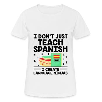 Foreign Language Teacher School Languages Teachers - Women's Breathable T-Shirt - white - Front - AI Model Female 172 dark (172cm)