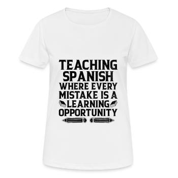Foreign Language Teacher School Languages Teachers - Women's Breathable T-Shirt - white - Front - AI Model Female 172 dark (172cm)