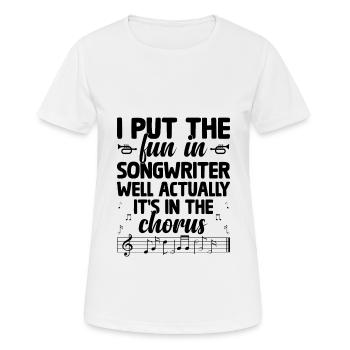 Musicien Auteur-compositeur Chanteur Musicien Musique Musique Pr - T-shirt respirant Femme - blanc - Devant - AI Model Female 172 dark (172cm)