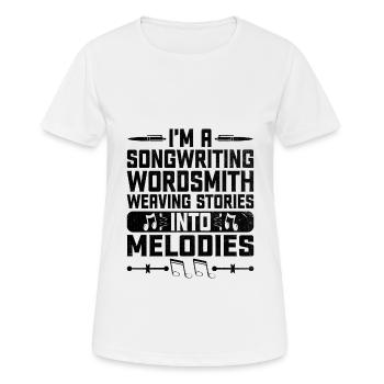 Musicien Auteur-compositeur Chanteur Musicien Musique Musique Pr - T-shirt respirant Femme - blanc - Devant - AI Model Female 172 dark (172cm)