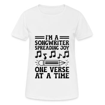 Musicien Auteur-compositeur Chanteur Musicien Musique Musique Pr - T-shirt respirant Femme - blanc - Devant - AI Model Female 172 dark (172cm)
