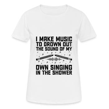 Musicien Auteur-compositeur Chanteur Musicien Musique Musique Pr - T-shirt respirant Femme - blanc - Devant - AI Model Female 172 dark (172cm)