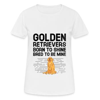 Golden Retrievers Born To Shine Bred To Be Mine GR - Women's Breathable T-Shirt - white - Front - AI Model Female 172 dark (172cm)