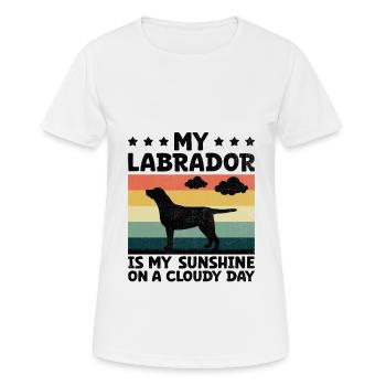 My Labrador Is My Sunshine On A Cloudy Day Lab Dog - Women's Breathable T-Shirt - white - Front - AI Model Female 172 dark (172cm)