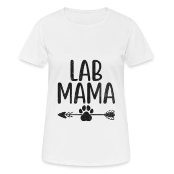 Lab Mama Labrador Retriever Labradore Hund Apportieren - Frauen T-Shirt atmungsaktiv - Weiß - Vorne - AI Model Female 172 dark (172cm)