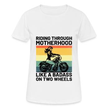 Traverser la maternité comme une dure à cuire sur deux femmes - T-shirt respirant Femme - blanc - Devant - AI Model Female 172 dark (172cm)