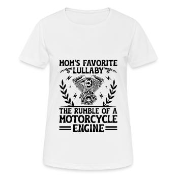 La berceuse préférée de maman : le grondement d’une moto - T-shirt respirant Femme - blanc - Devant - AI Model Female 172 dark (172cm)