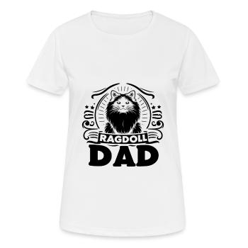 Ragdoll Papa Ragdolls Besitzer Katzenliebhaber - Frauen T-Shirt atmungsaktiv - Weiß - Vorne - AI Model Female 172 dark (172cm)